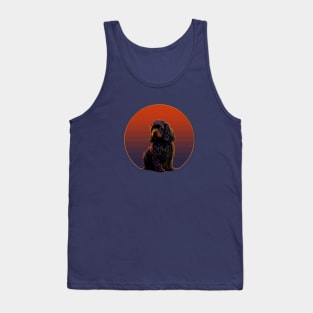 Cavapoo retro sunset Tank Top